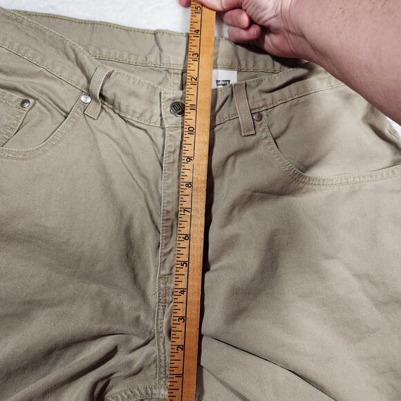 Vintage Levi's L2 Khaki Pants Men's 34x32 Baggy Loose 90s Y2K Skater 100% Cotton - Picture 11 of 13